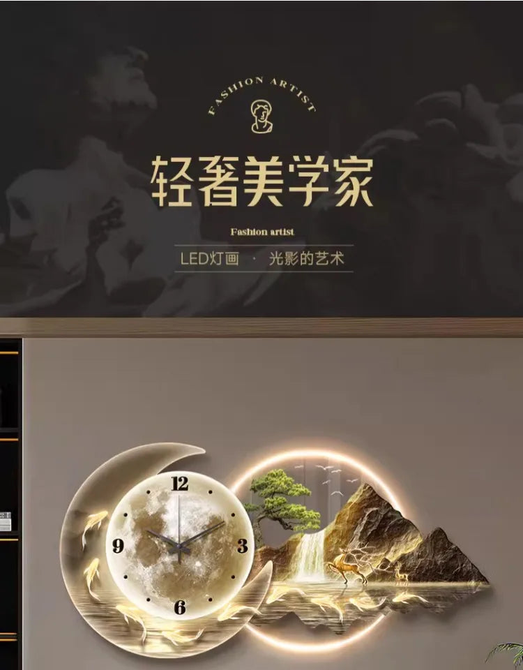 Dlight Decor Nordic Clock Wall Art for Modern Homes