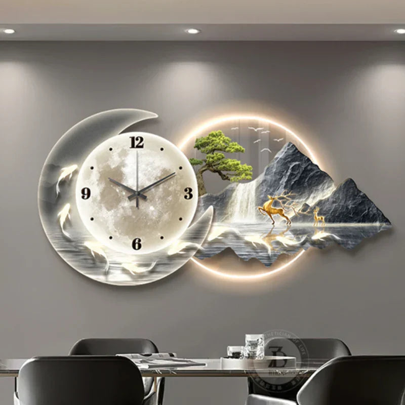Dlight Decor Nordic Clock Wall Art for Modern Homes