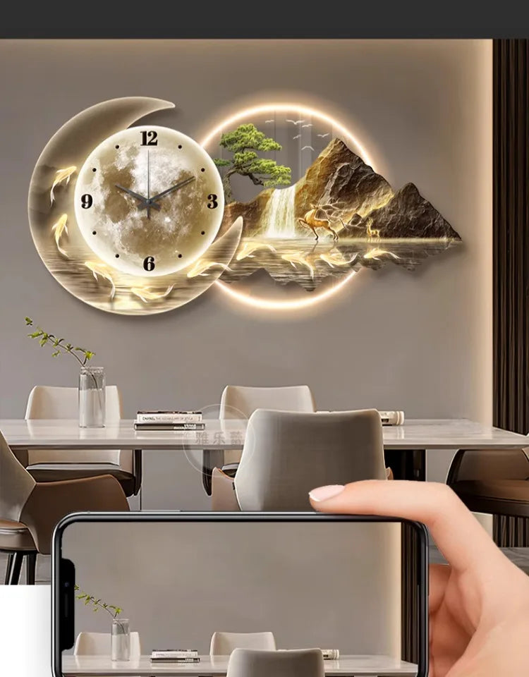 Dlight Decor Nordic Clock Wall Art for Modern Homes