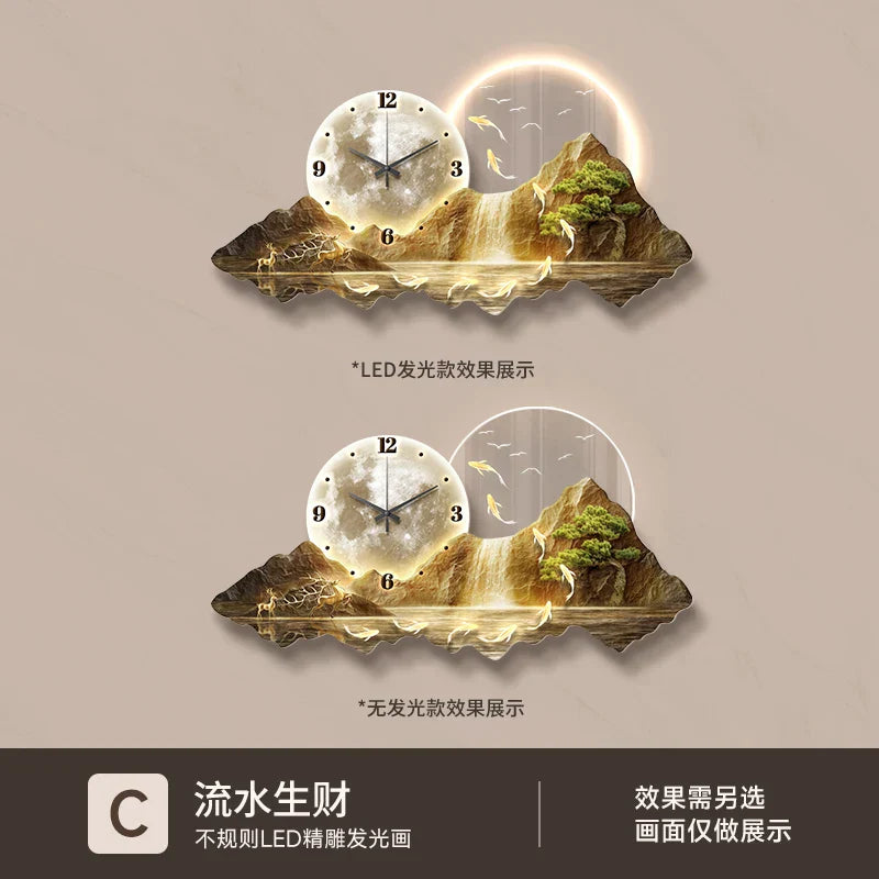 Dlight Decor Nordic Clock Wall Art for Modern Homes