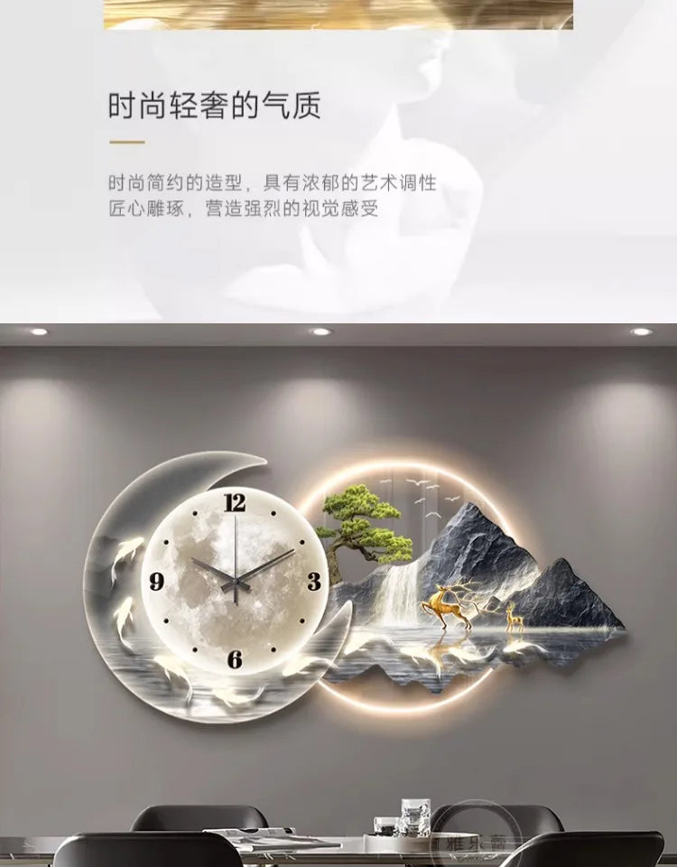 Dlight Decor Nordic Clock Wall Art for Modern Homes