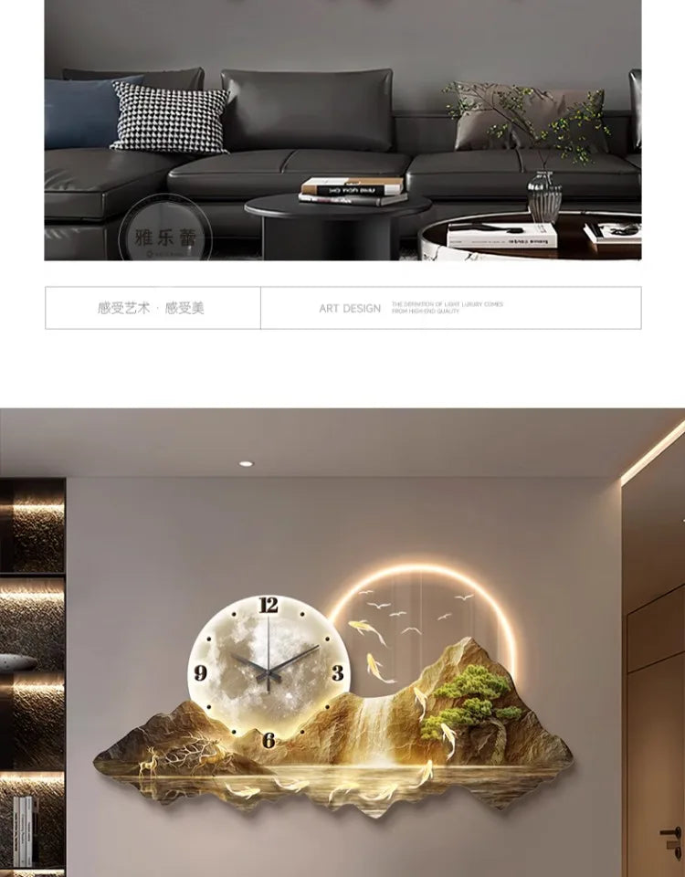 Dlight Decor Nordic Clock Wall Art for Modern Homes