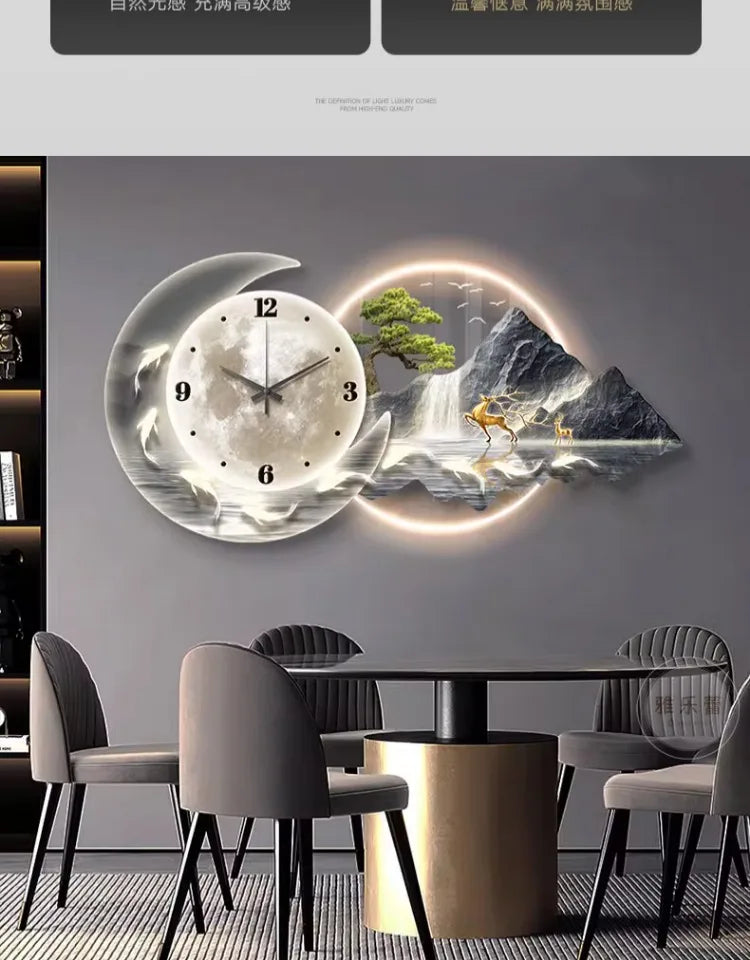 Dlight Decor Nordic Clock Wall Art for Modern Homes