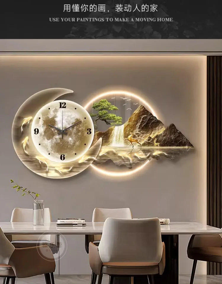 Dlight Decor Nordic Clock Wall Art for Modern Homes