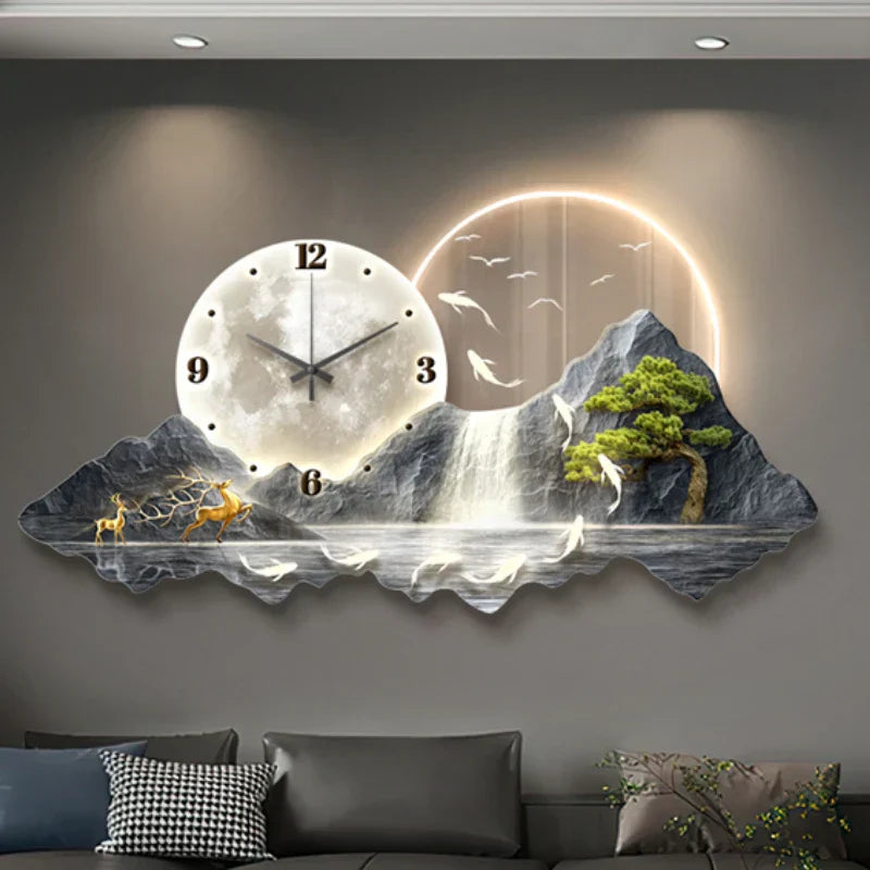 Dlight Decor Nordic Clock Wall Art for Modern Homes