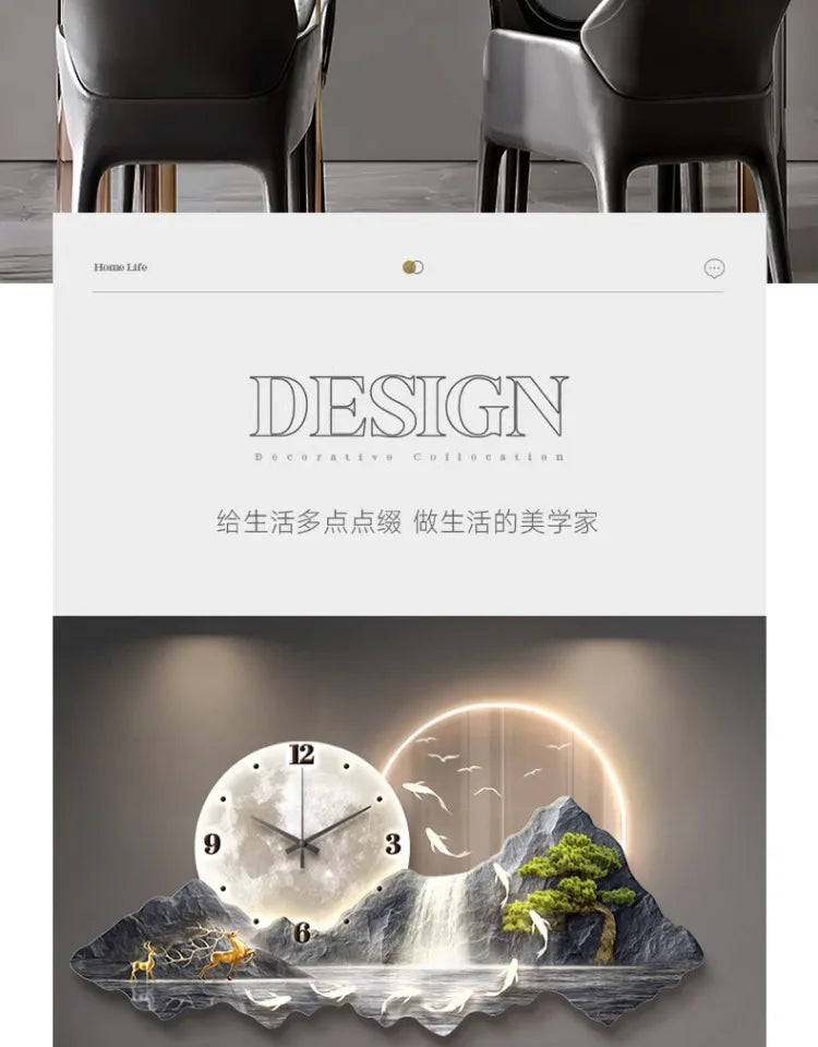 Dlight Decor Nordic Clock Wall Art for Modern Homes